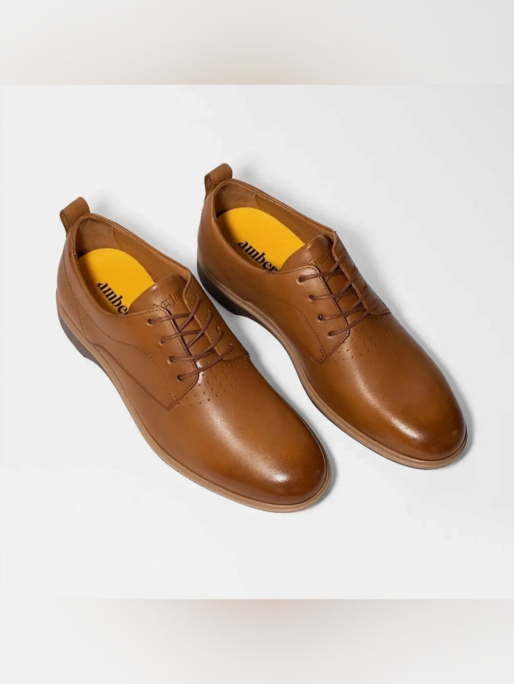 Amberjack The Original Classic Men's Brown Leather Derby Shoes Size 9M